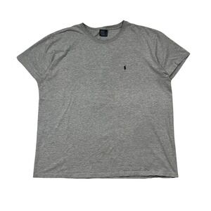 VINTAGE 90s Ralph Lauren Shirt Men's XXL Navy Blue Cotton Pony Crew Neck